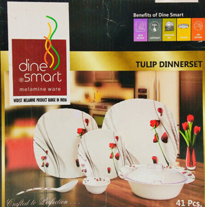Dinesmart 41 pcs tulip dinner set -- 1